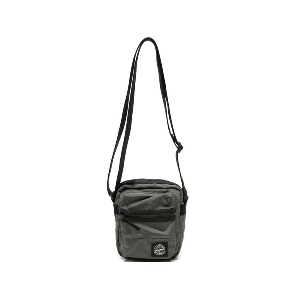 Stone Island Green Messenger Bags Men